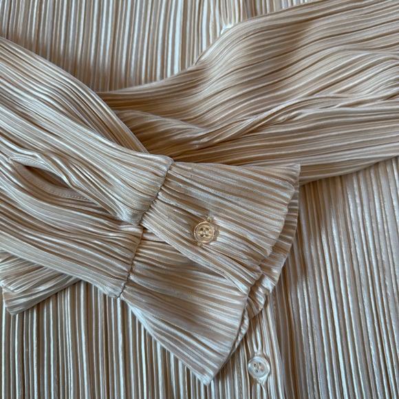 Fashion Nova If It Plisse You Pant Set in Champagne - Picture 3 of 7